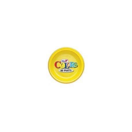 PIATTO FRUTTA DOPLA 50 PZ GIALLO - 01661