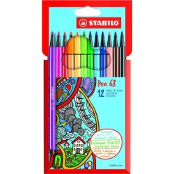 PENNARELLI STABILO PEN68 12PZ  - 6812-7