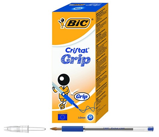 PENNA BIC CRISTAL GRIP BLU 1MM (20PZ), PENNE A SFERA CON TAPPO, Vendita  online, Ingrosso