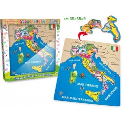 PUZZLE LEGNO SCOPRI L'ITALIA 13PZ -