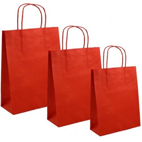 SHOPPER IN CARTA 45X15X39CM ROSSO 25PZ