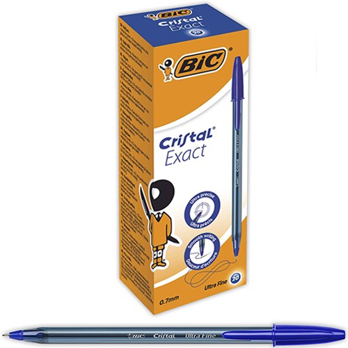 Bic Cristal Soft - Penna a sfera - Punta Media - Blu Rossa Nera