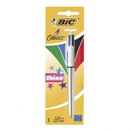 PENNA 4 COLORI SHINE BIC BLISTER 1PZ. -