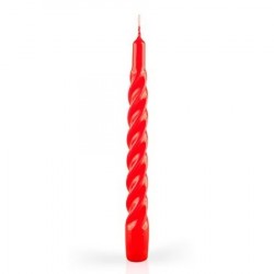 CANDELE TORTIGLIONE LACCATE ROSSO