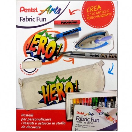 PENTEL SET FABRIC FUN PASTELLI+ASTUCCIO