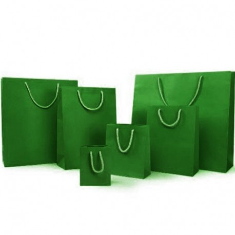 SHOPPER T/U 27X37+12CM VERDE BOSCO