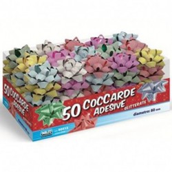 COCCARDE 80MM GLITTER CONF. 50PZ - 60415