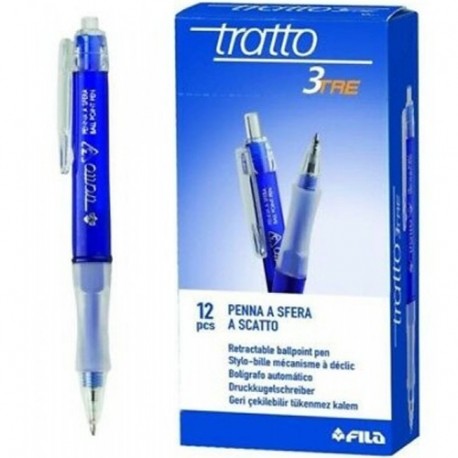 PENNA TRATTO 3 A SCATTO BLU 0.7 - 824601