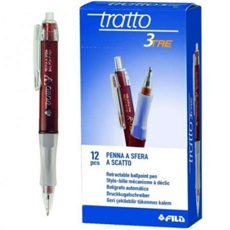 PENNA TRATTO 3 A SCATTO ROSSO 0.7