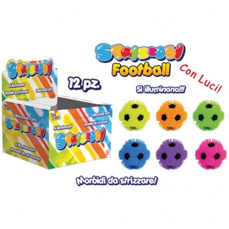 Z/ STRIZZOSI PALLA CALCIO C/LUCE D10CM