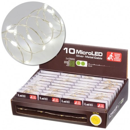 CATENA 10 MICROLED BIANCO D.1,5MM 1MT