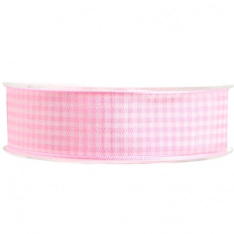 NASTRO VICHY 25MMX20MT ROSA 21 - 9648