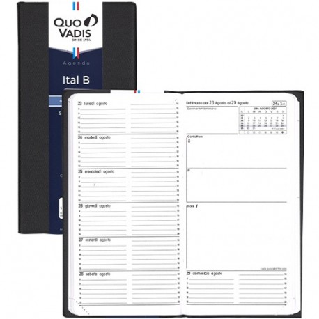 QUOVADIS AGENDA SETT ITAL B RUB 8,8X17