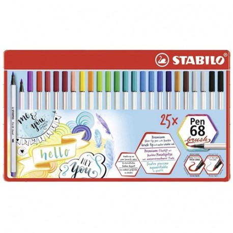 PENNARELLI STABILO PEN68 BRUSH 25PZ