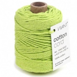 NASTRO COTTON CORD 50MX2MM VERDE  -