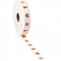 NASTRO GINGERBREAD 15MX15MM PANNA  -