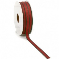 NASTRO MINAE 25MX10MM VERDE/ROSSO  -