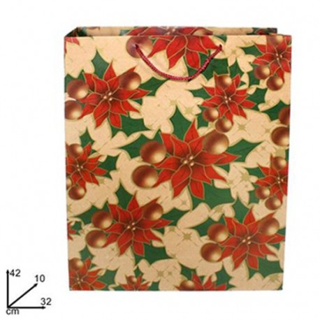 BUSTA CARTA NATALIZIA MAXI42X32X10CM  -