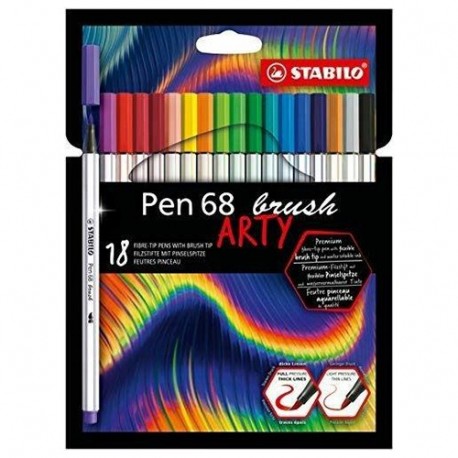 PENNARELLI STABILO PEN68 BRUSH 18PZ