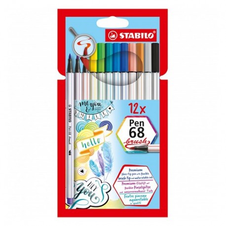 PENNARELLI STABILO PEN68 BRUSH 10PZ