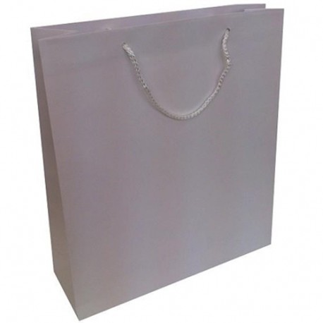 SHOPPER IN CARTA 36X41+12CM BIANCO MANI