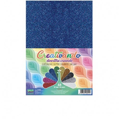 CARTONCINO A4 GLITTER 10 FOGLI - 80955