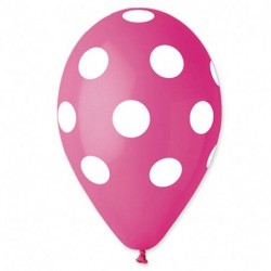 PALLONCINI 12" (CM30) POIS FUXIA 100PZ