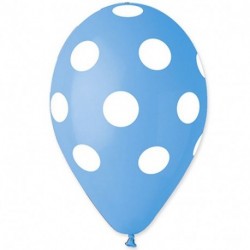 PALLONCINI 12" (CM30) POIS TURCHESE