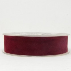 NASTRO DOUBLE VELVET MM25X7MT BORDEAUX