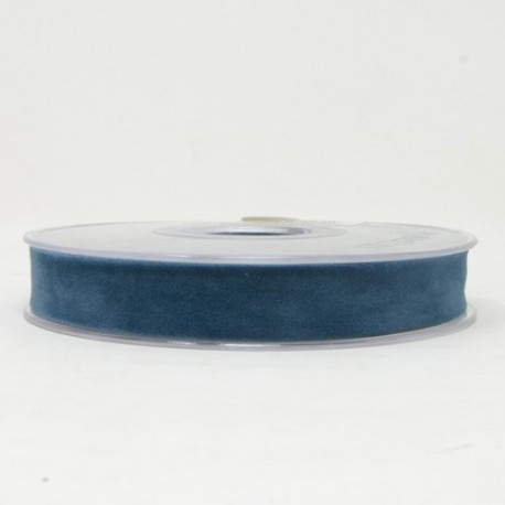 NASTRO DOUBLE VELVET MM15X7MT BLUE  -