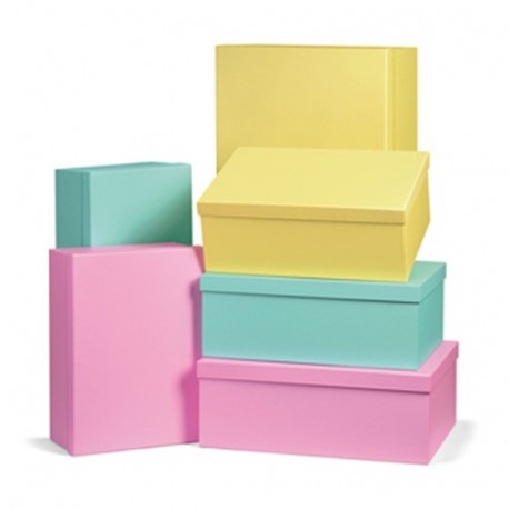 SET 6 SCATOLE PASTEL - 61802