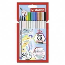 PENNARELLI STABILO PEN68 BRUSH 12PZ