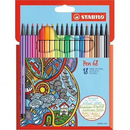 PENNARELLI STABILO PEN68 18PZ  - 6818-7