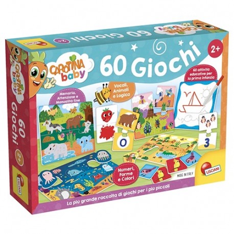 LISC.CAROTINA BABY 60 GIOCHI - 102877, GIOCHI DIDATTICI, Vendita online, Ingrosso