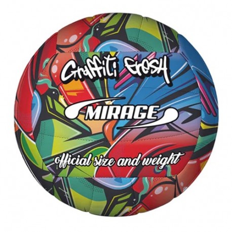 PALLONE BASKET VOLLEY GRAFFITI CUOIO S5