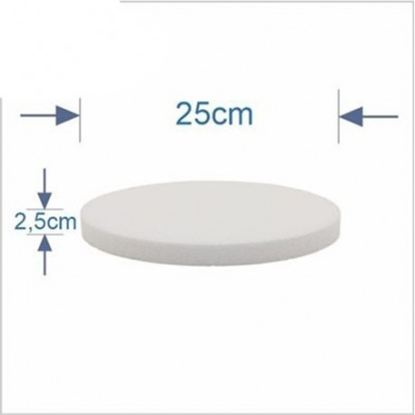 BASE TONDA POLISTIROLO PER TORTE D25 X H