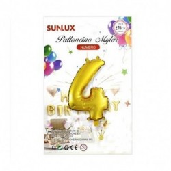 PALLONCINO MYLAR *4* ORO 70CM  -