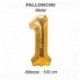 100CM PALLONCINO MYLAR ORO NUM. 1  -