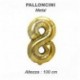 100CM PALLONCINO MYLAR ORO NUM. 8  -