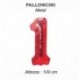 100CM PALLONCINO MYLAR ROSSO NUM. 1  -