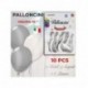 PALLONCINO METALLIZZATO BIANCO ARGENTO 1