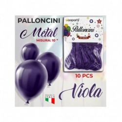 PALLONCINI VIOLA METAL 10" (CONF10PZ)  -