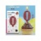 CANDELE GLITTERATE ROSSE 8CM N.0  -