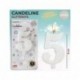 CANDELE GLITTERATE BIANCO 8CM N.5  -