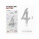 CANDELINE GLITTER ARGENTO N. 4 12CM  -