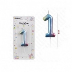 CANDELINE PASTEL METAL N. 1 9CM  -