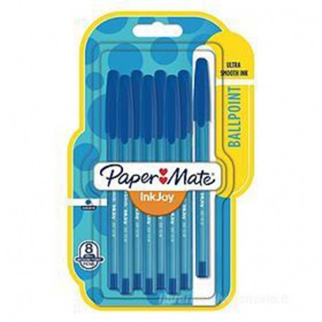 PENNE INKJOY 100 CAP.1,0 BLISTER 8PZ BLU