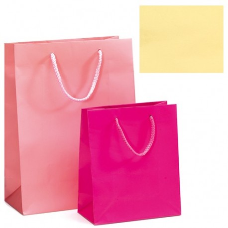 SHOPPER IN CARTA 24X35+24CM CREMA M/