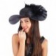 CAPPELLO DAMA NERO PAILLETT PIUME - 5657