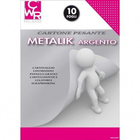 CARTONE METALLIK ARGENTO 320GR 50X70